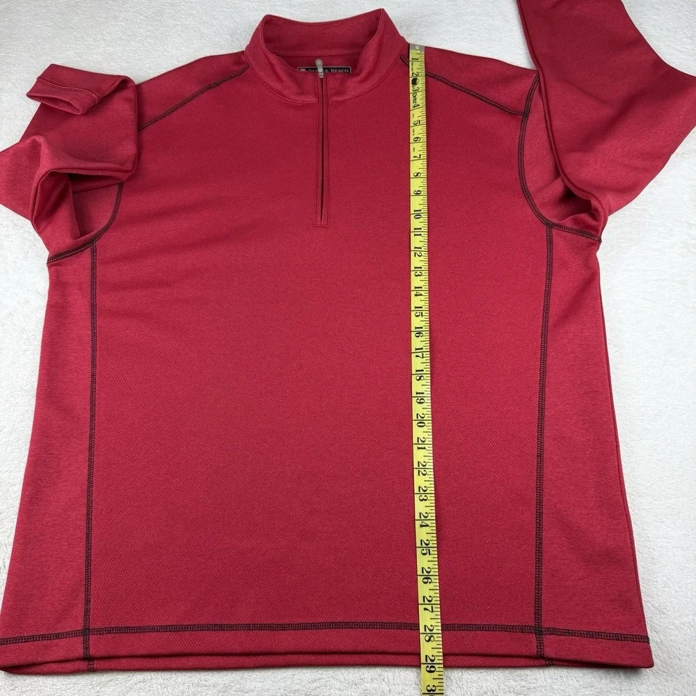 Pebble Beach Golf Red Men's Large 1/4 Zip Performance Pullover Long Sleeve - Picture 12 of 13